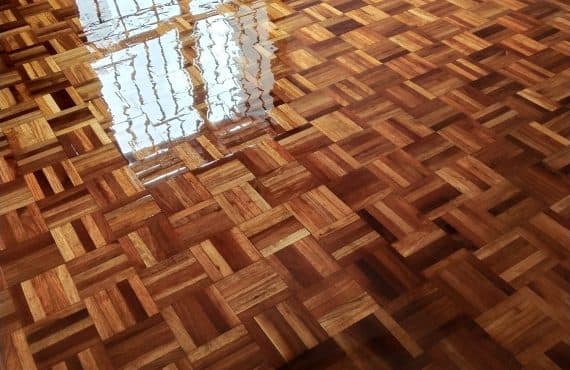 Timber feature wall in a finished living room